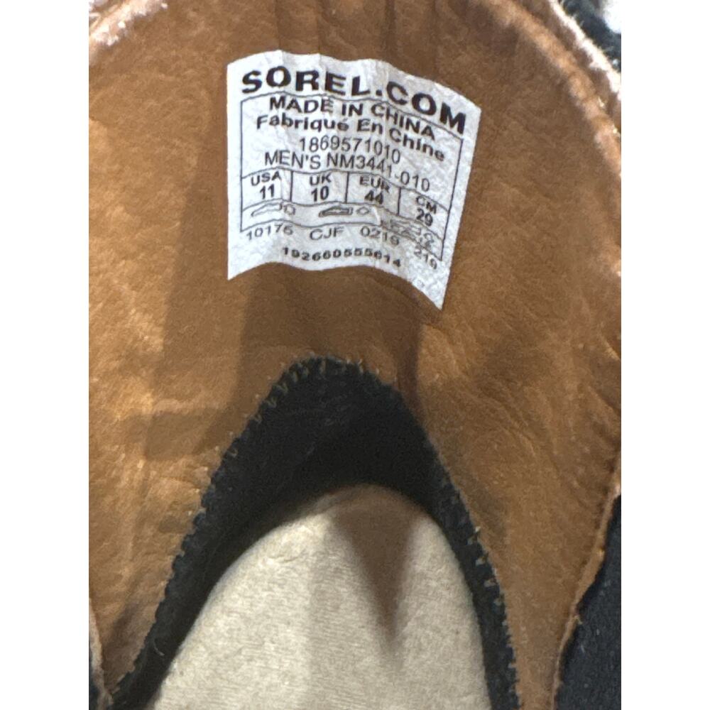 Sorel Ace Waterproof Black Leather Boots Men's Size 11 - Picture 9 of 9